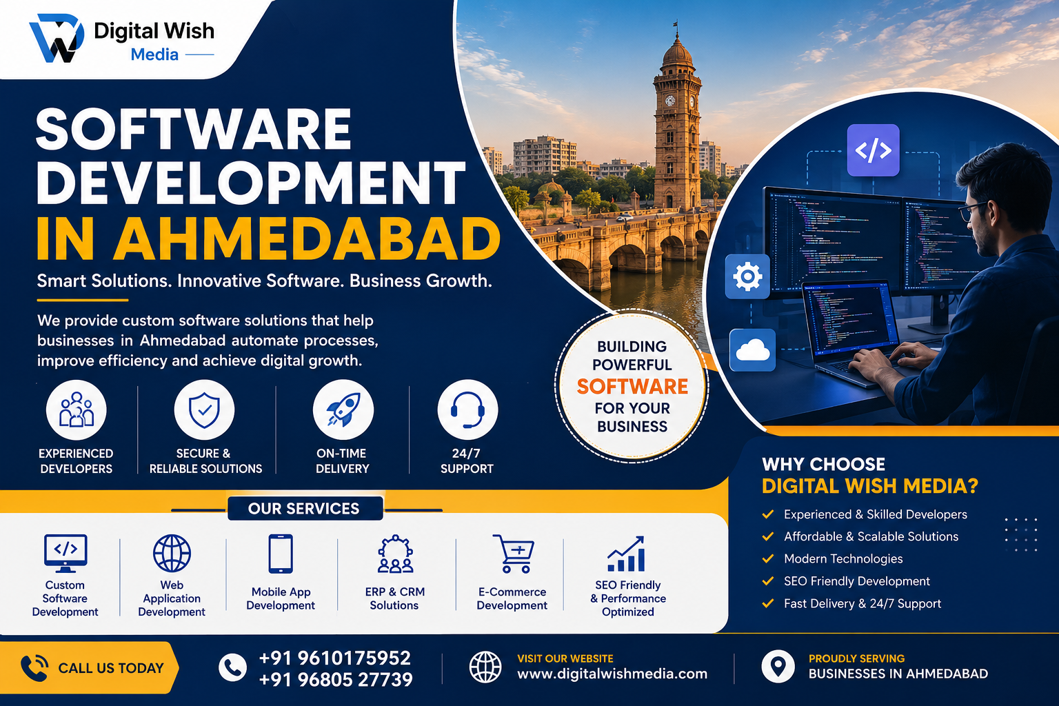 Best Software Development Company in Ahmedabad – Digital Wish Media